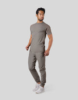 Slim Fit Mesh Sleeve T-Shirt - Beige