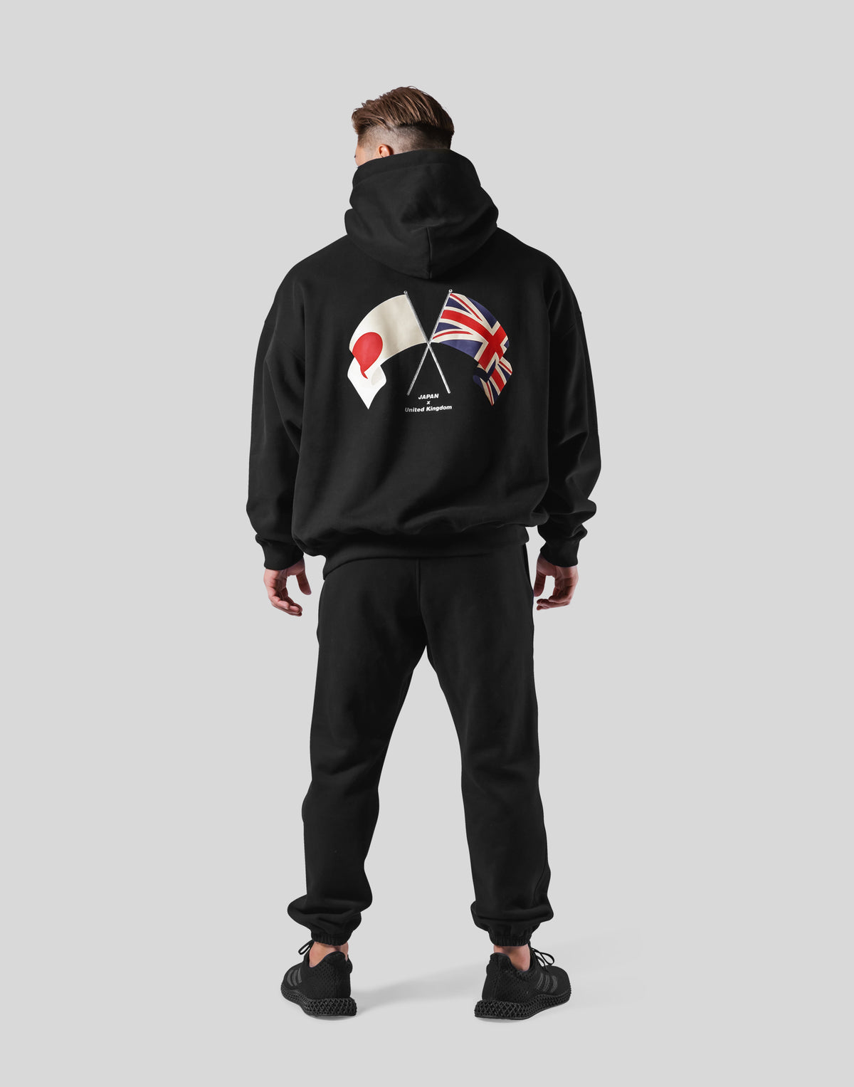 New Flag Oversize Sweat Hoodie - Black