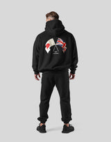 New Flag Oversize Sweat Hoodie - Black