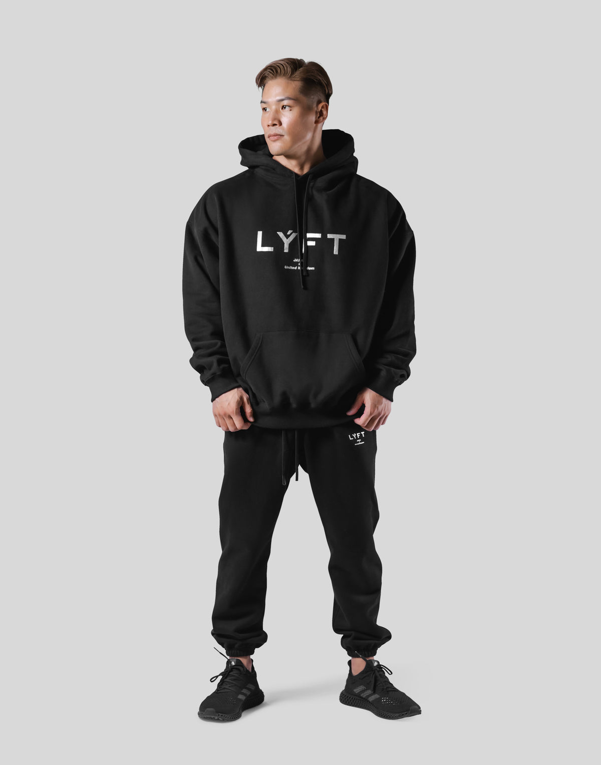 New Flag Oversize Sweat Hoodie - Black