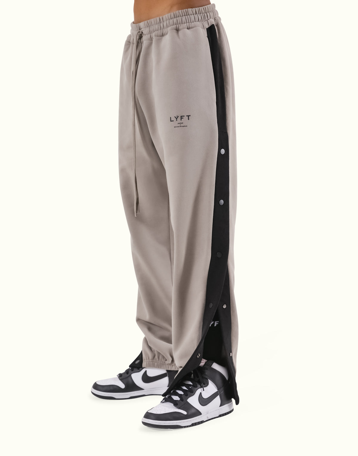 Warm Up Button Sweat Pants - Beige