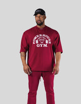 LÝFT × Power House Gym Extra Big T-Shirt - Red