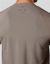 Slim Fit Mesh Sleeve T-Shirt - Beige