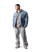 Back Emblem Denim Jacket - Blue