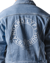Back Emblem Denim Jacket - Blue