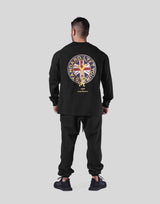 Back Emblem Long T-Shirt - Black