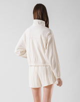 Embossed Nylon Windbreaker - White