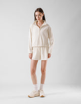 Embossed Nylon Windbreaker - White