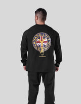Back Emblem Long T-Shirt - Black