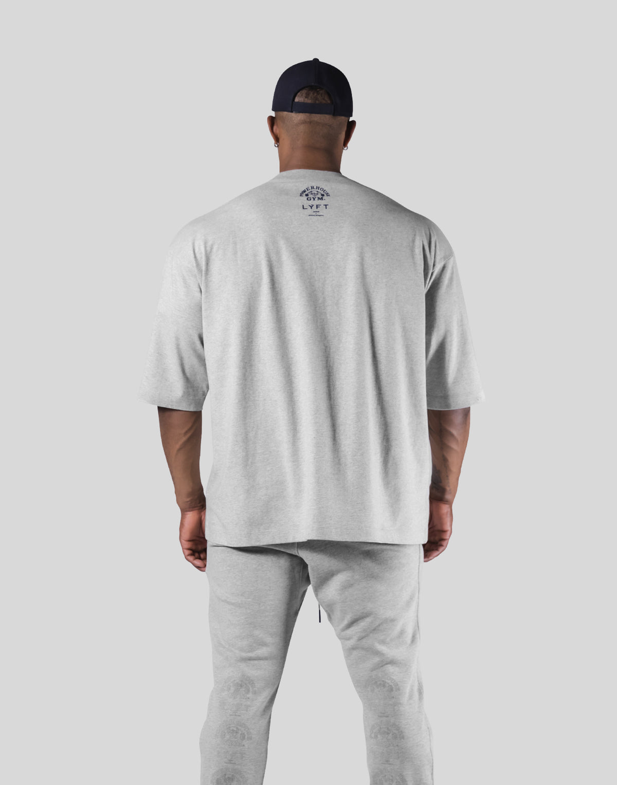 LÝFT × Power House Gym Extra Big T-Shirt - Grey