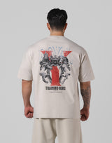 Vintage Statue Y Graphic Vintage Big T-Shirt - Ivory