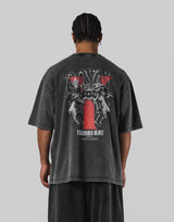 Vintage Statue Y Graphic Vintage Big T-Shirt - Black