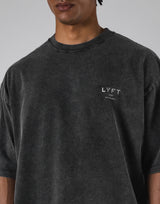 Vintage Statue Y Graphic Vintage Big T-Shirt - Black