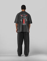 Vintage Statue Y Graphic Vintage Big T-Shirt - Black