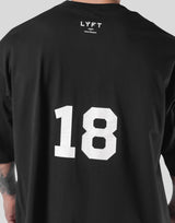 18 Logo Extra Big T-Shirt - Black