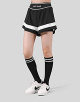 Waist Rib Flare Shorts - Black
