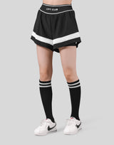 Waist Rib Flare Shorts - Black