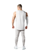 Multi Pattern Stretch Loose Fit Tanktop - White