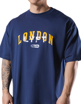 Vintage London Logo Big T-Shirt - Navy