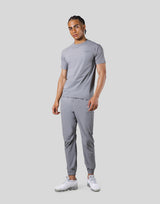 Slim Fit Mesh Sleeve T-Shirt - Grey