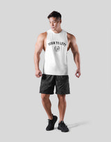 College Logo Drop Tanktop - White
