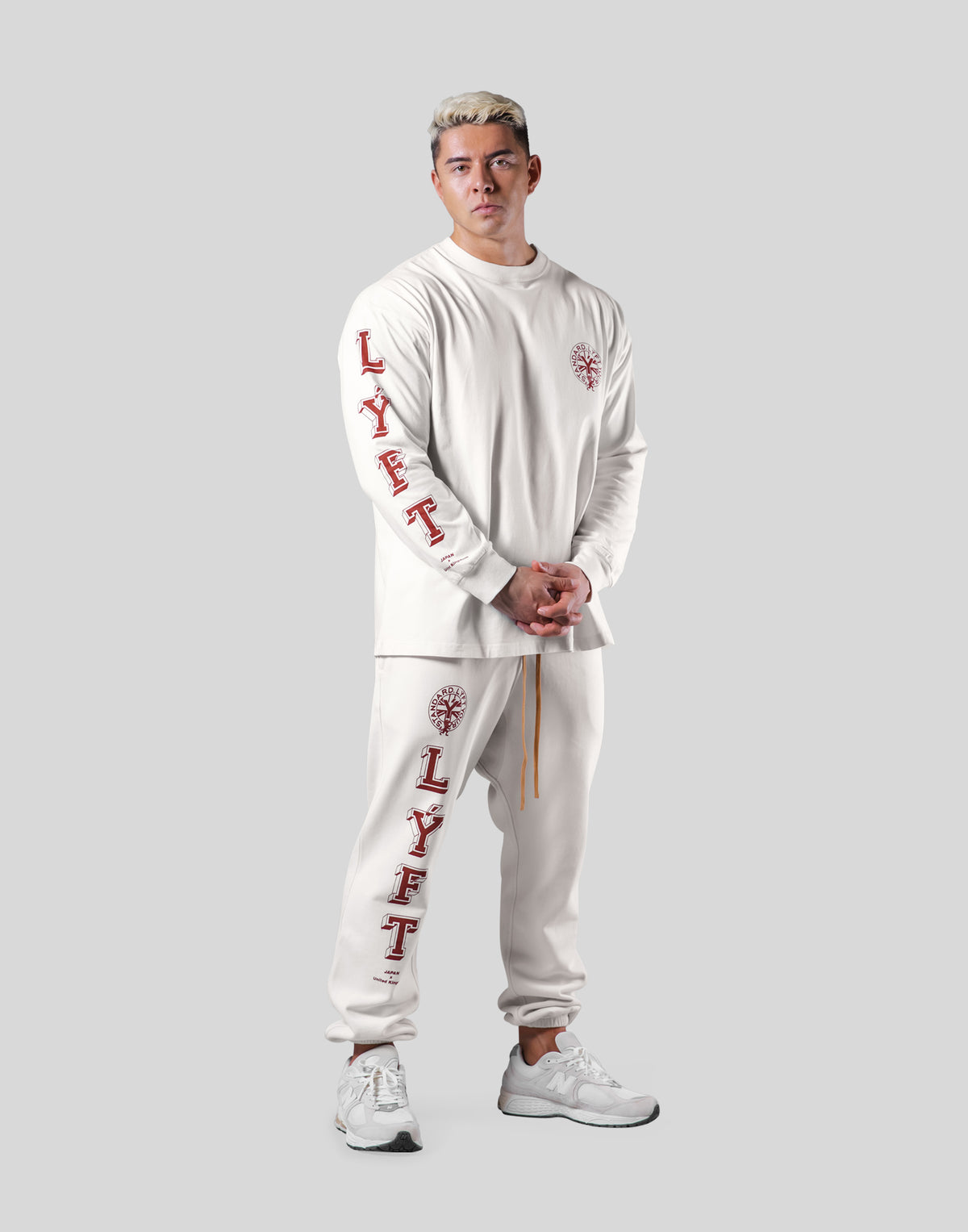College Logo Vintage Long T-Shirt - White