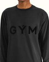 GÝM Wappen Stretch Long T-Shirt - Black