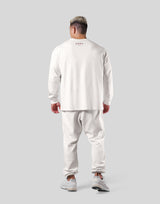 College Logo Vintage Long T-Shirt - White