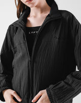 Embossed Nylon Windbreaker - Black