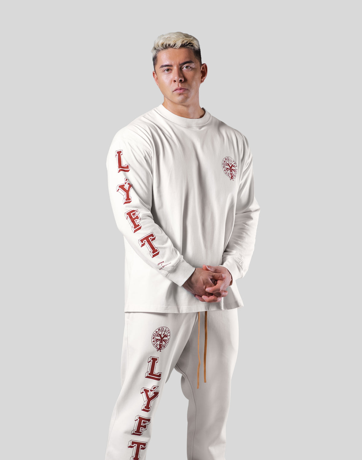 College Logo Vintage Long T-Shirt - White