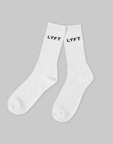 LÝFT Logo Standard Socks - White
