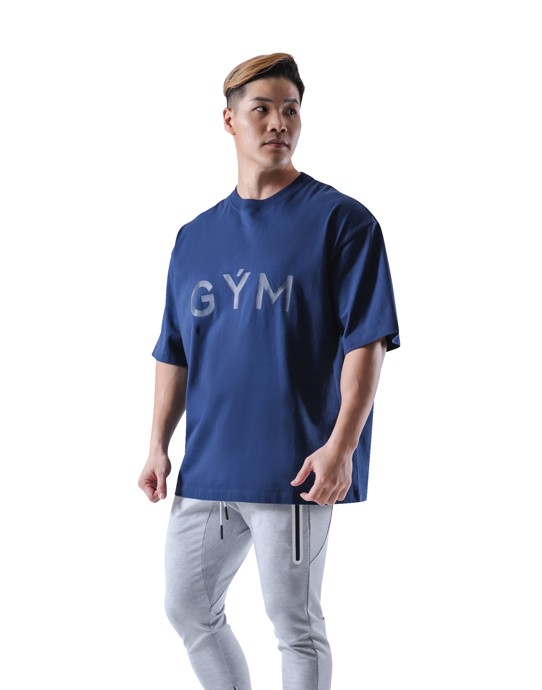 GÝM Big T-Shirt - Navy – LÝFT GÝM Big T-Shirt - Navy – LÝFT