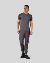 Slim Fit Mesh Sleeve T-Shirt -D.Grey