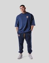 One Point Emblem Extra Big T-Shirt - Navy