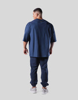 One Point Emblem Extra Big T-Shirt - Navy