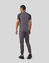 Slim Fit Mesh Sleeve T-Shirt -D.Grey