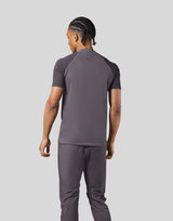Slim Fit Mesh Sleeve T-Shirt -D.Grey