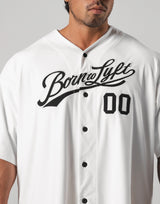 Script Logo Mesh Baseball Shirt - White