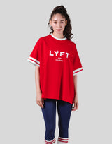 Piping Over Size T-shirt - Red