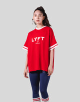 Piping Over Size T-shirt - Red