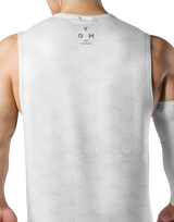 Multi Pattern Stretch Loose Fit Tanktop - White