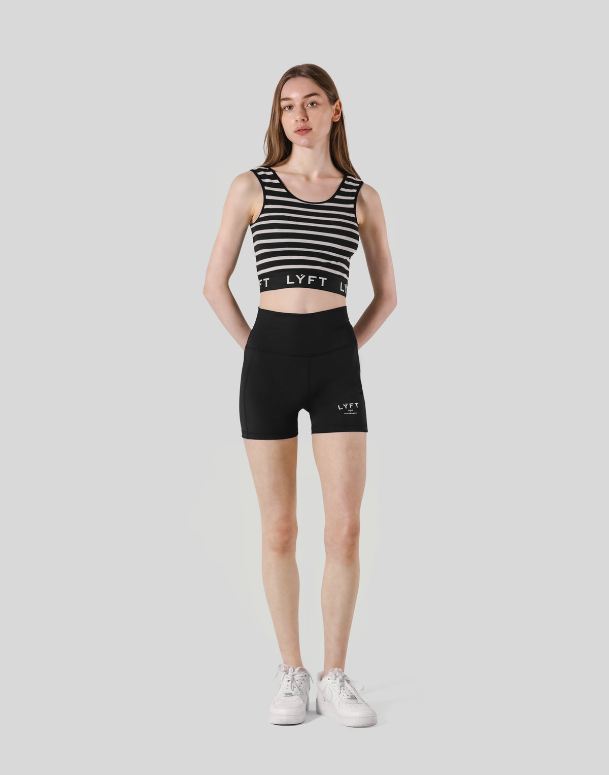 Woven Stripe Tanktop - Black
