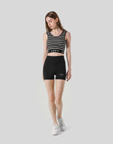 Woven Stripe Tanktop - Black