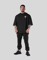 One Point Emblem Extra Big T-Shirt - Black