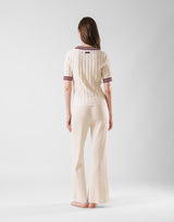 Tricolor Knit T-Shirt - Ivory