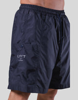 Side Pocket Nylon Shorts - Navy