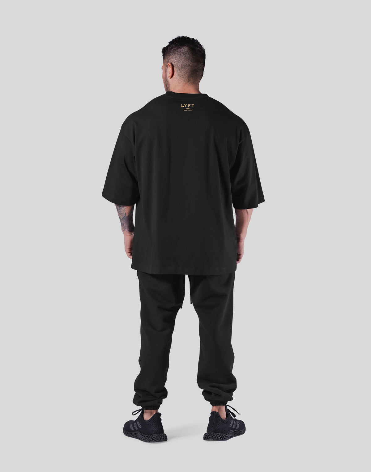 One Point Emblem Extra Big T-Shirt - Black