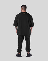 One Point Emblem Extra Big T-Shirt - Black