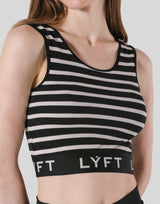 Woven Stripe Tanktop - Black