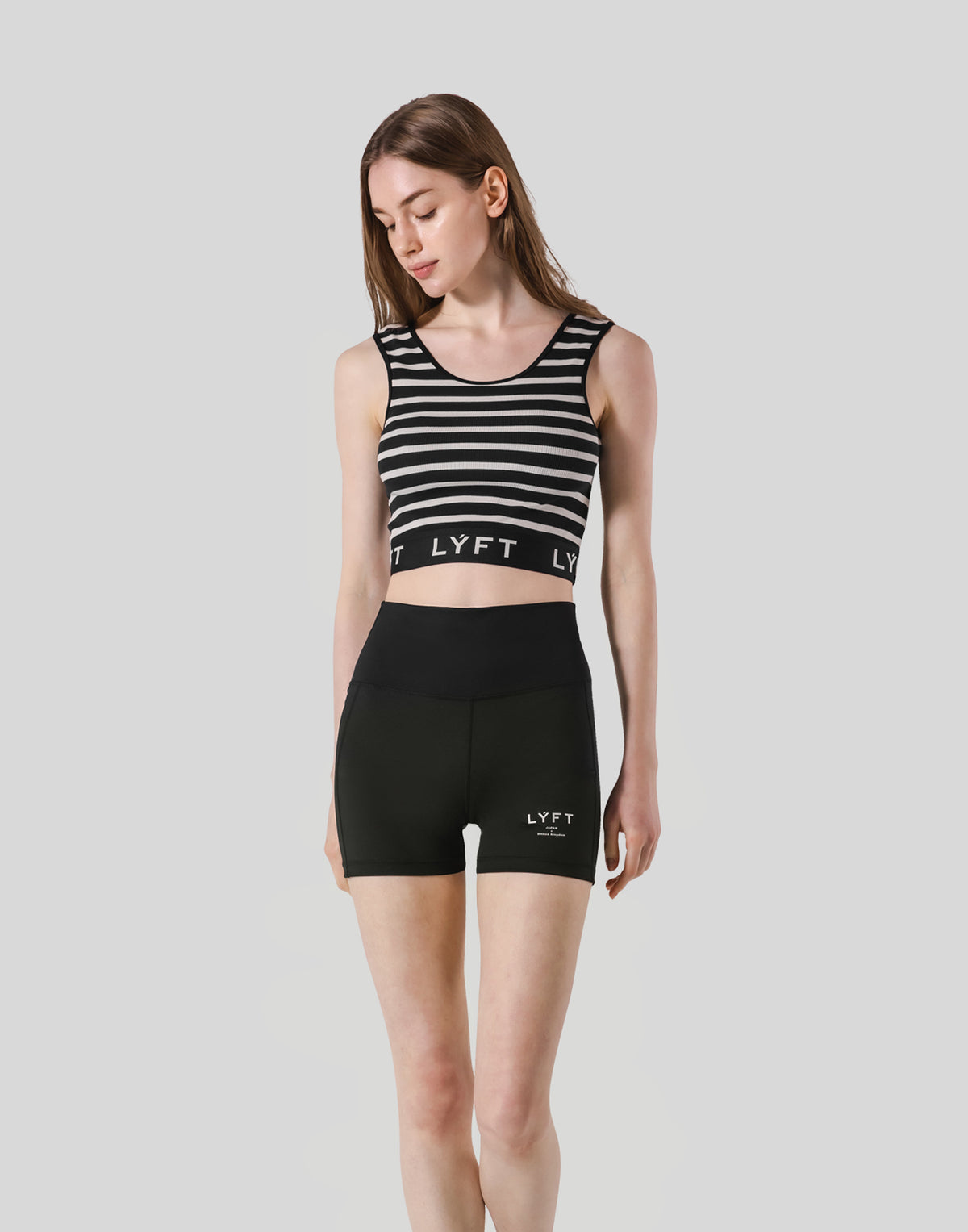 Woven Stripe Tanktop - Black